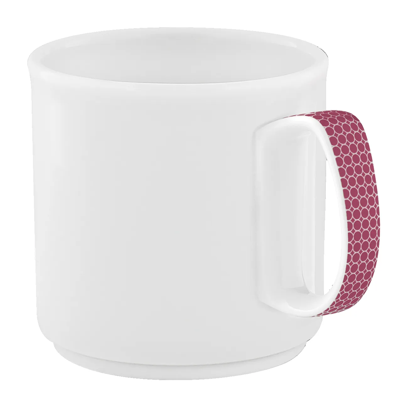 Bauscher Care Dimension Invita Becher Dekor auf Henkel Himbeerrot