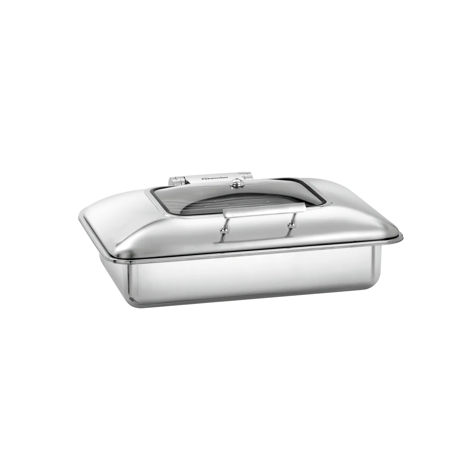 Bartscher 500507 Chafing-Dish 1/1 Flexible Ansicht Komplett geschlossen, Frischhaltedose, Stahl, Edelstahl, Spülmaschinenfest, Deckeldose