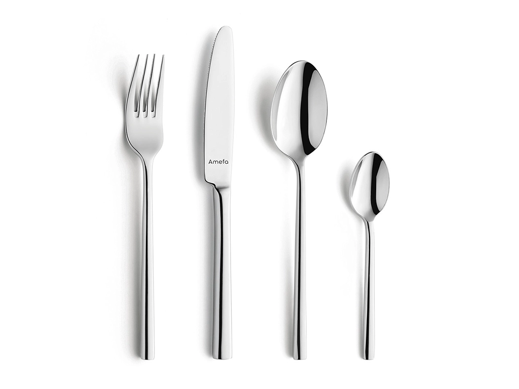 Amefa Serie Colorado, Ansicht Messer Gabel Löffel Kaffeelöffel