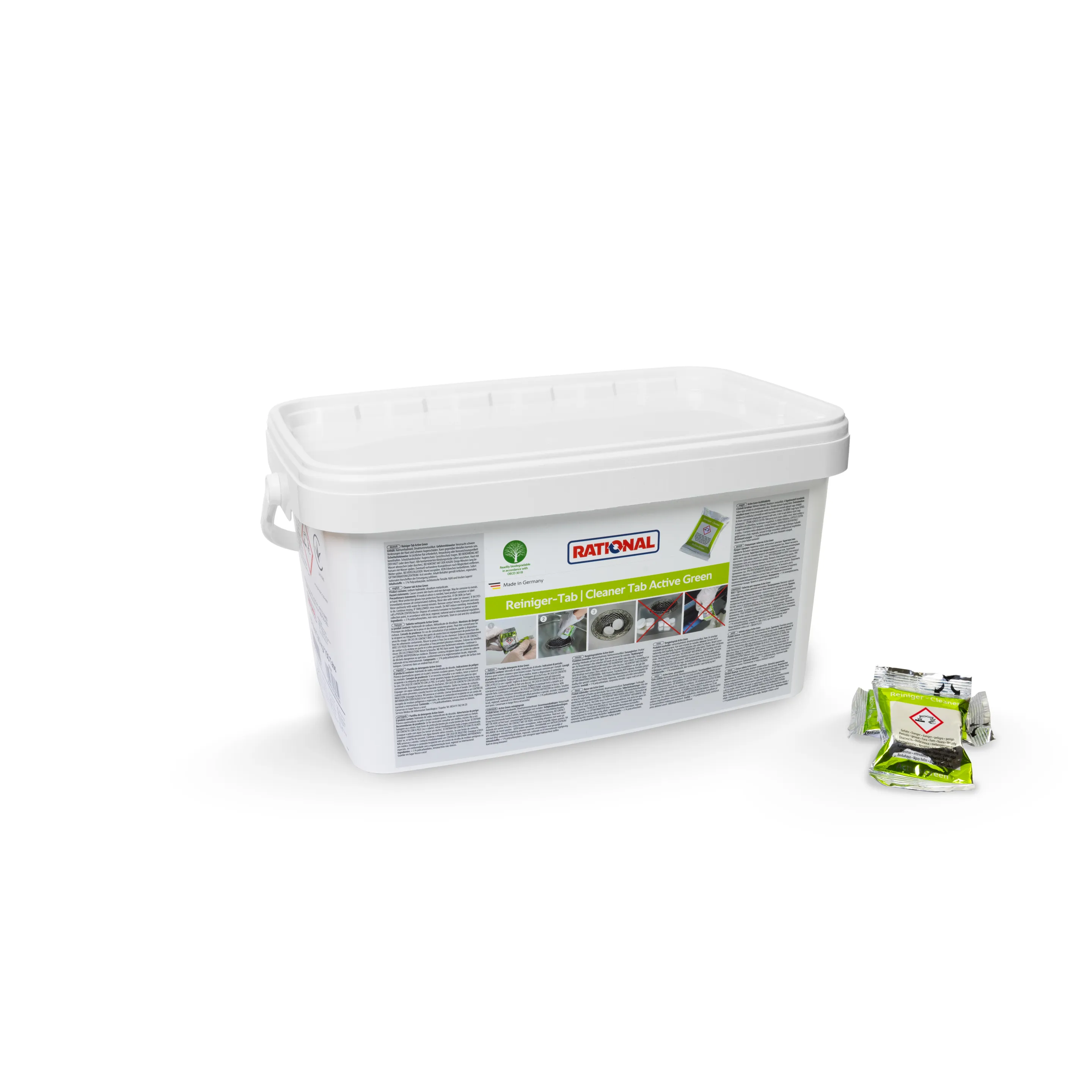 Rational 56.01.535 ReinigerTab ActiveGreen , Reiniger-Table, Cleaner Tab, Active Green, Großbehälter, Putzmittel-Beutel