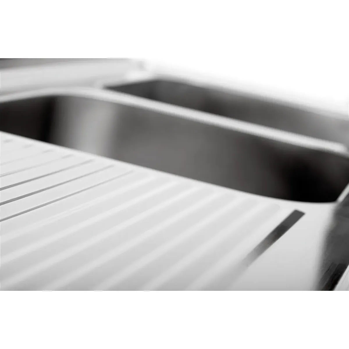 Bartscher 306310 Spüle 700 B 1800 2 Becken LI Nahansicht Spülbecken, Grillrost, Grillplatte, Edelstahl, Rostgrill, Grilltablett