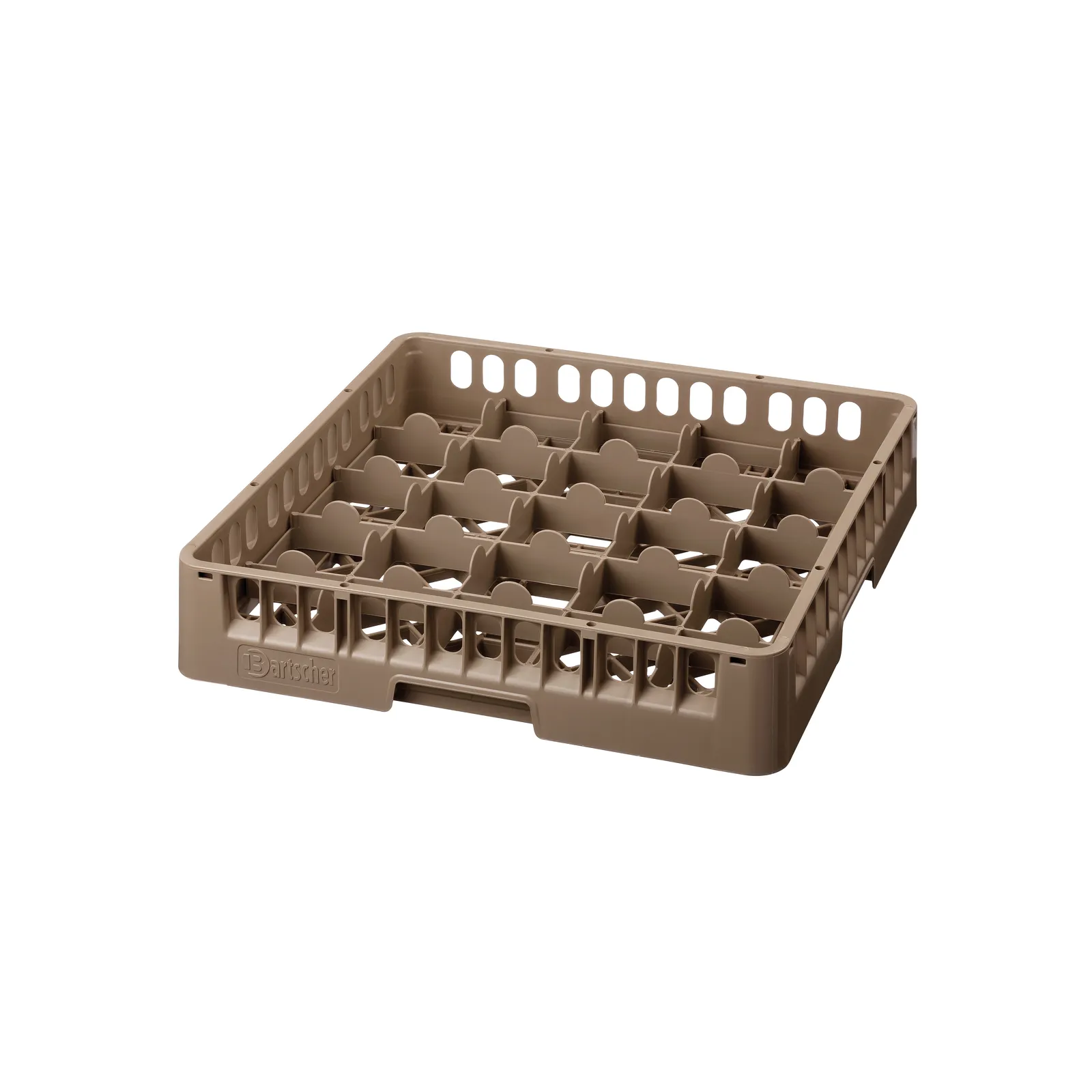 Bartscher 5325 Gläserkorb 25 Fächer, teller, geschirrkorb, abtropfkorb, geschirrständer, braun