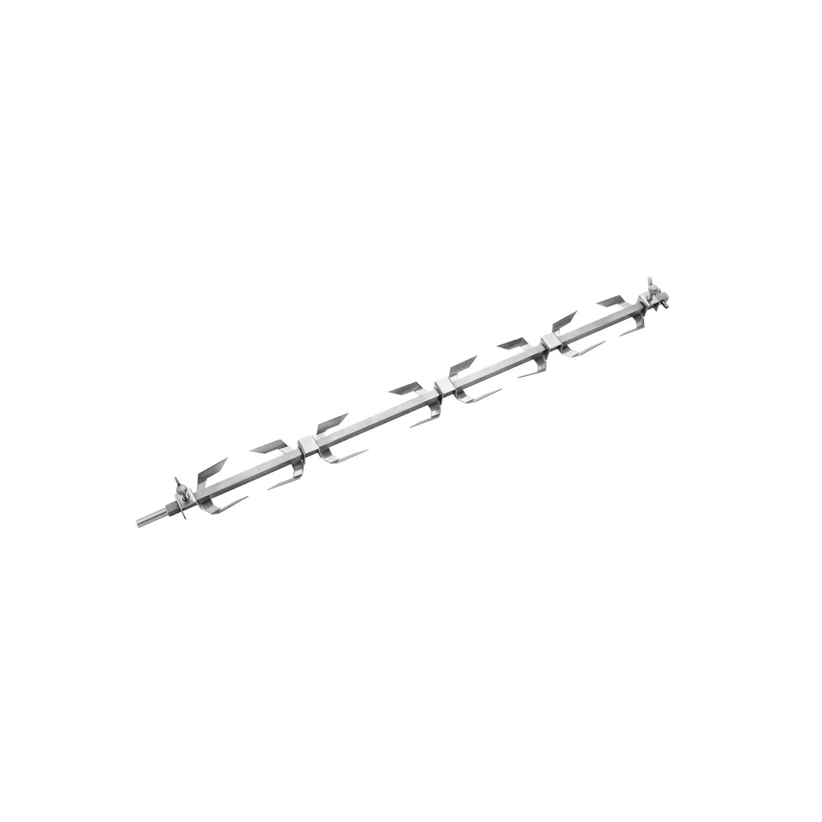 Bartscher 215094 Spieß mit Klammern P8/P12, Abstandshalter, Metallstange, Klemmvorrichtung, Industriestock, Riemen-/Rohrführung