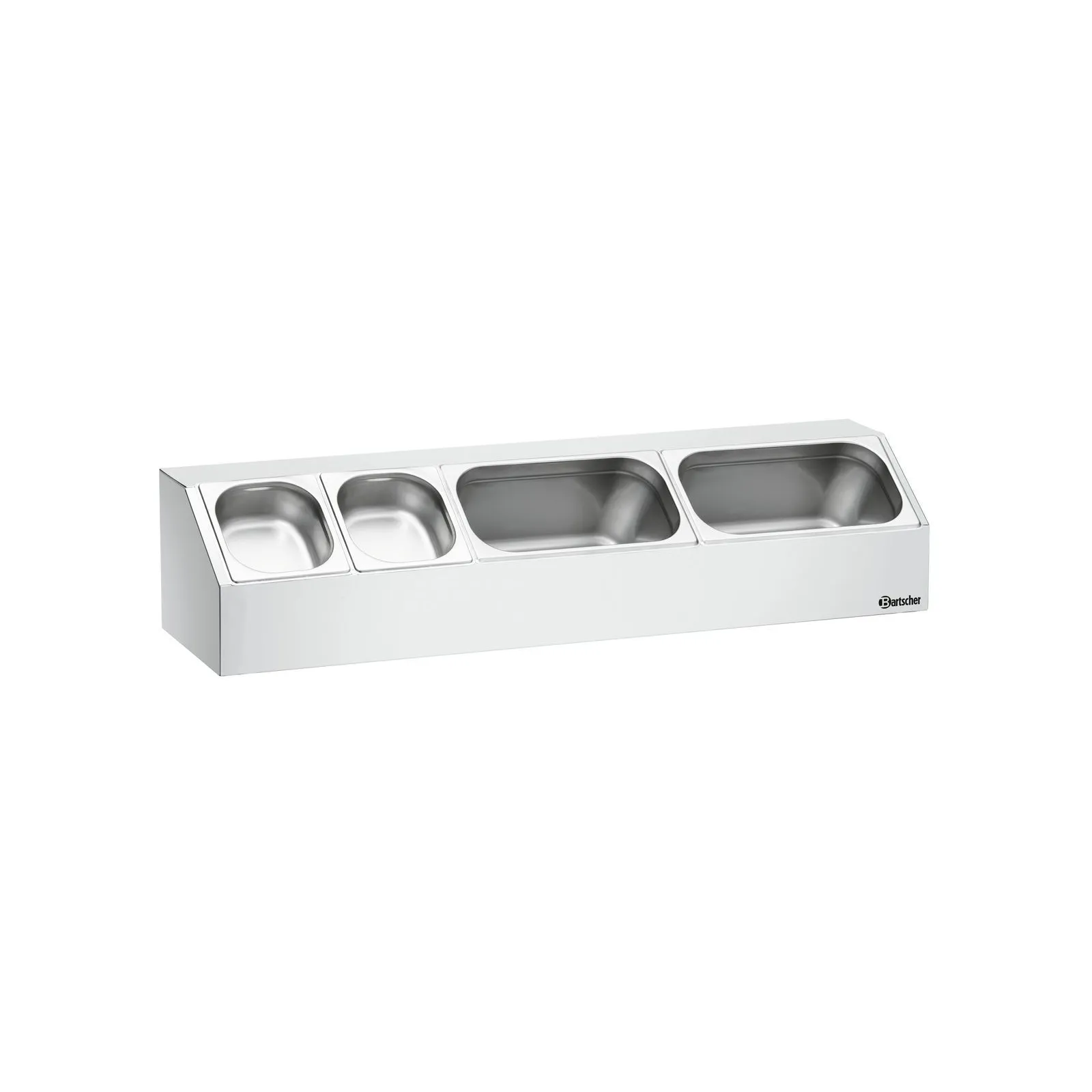 Bartscher 465156 Aufsatzbord 3x1/3 GN T150, Essbarstation, Bauschutz, Edelstahl, 4-becken, Theke