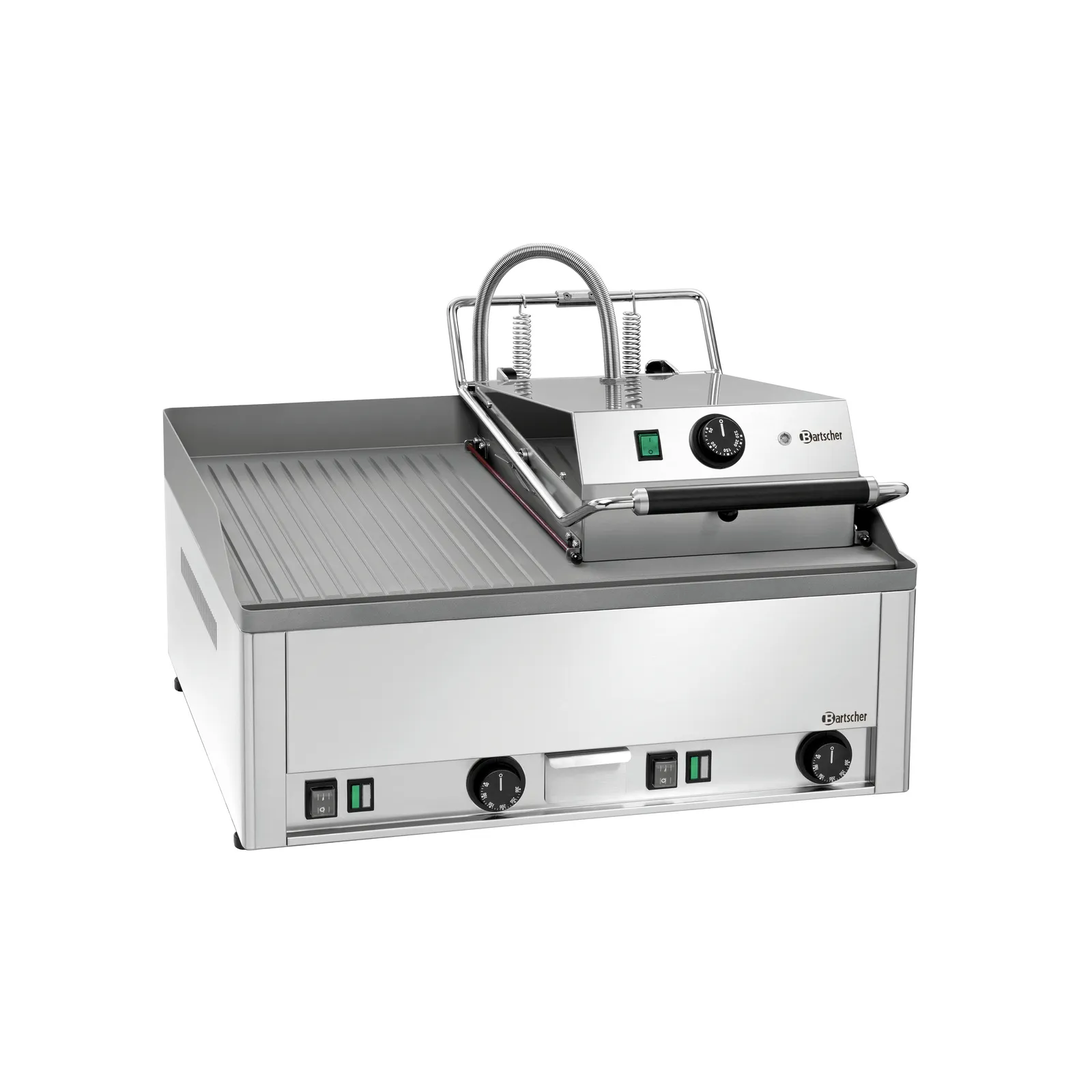Bartscher 370100 Grillaufsatz GDP 320/650E Ansicht auf Griddleplatte GPD 650E geschlossen
