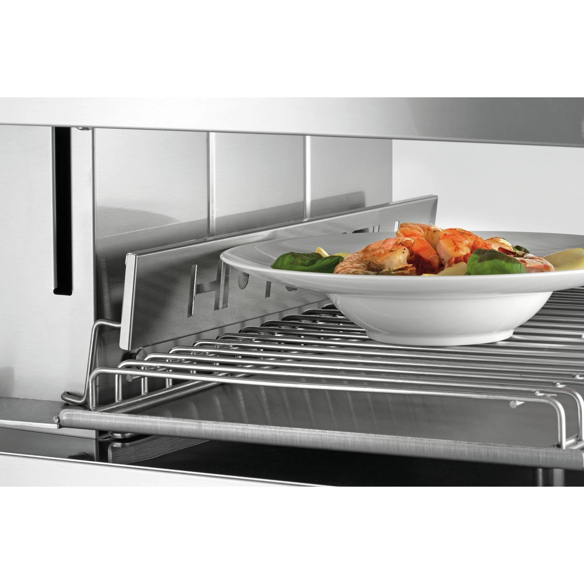 Bartscher 101547 Lift Salamander Ansicht seitlich nicht berührte Tellerfunktion