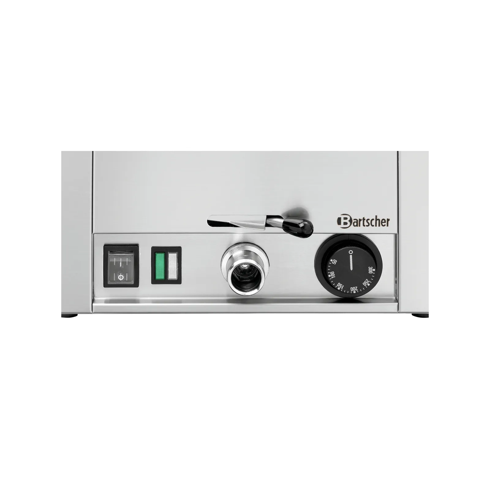 Bartscher 370205 Multibräter 300 Vorderansicht Bedienfeld, Küchengerät, Backofen, Thermostat, Metall, Griff