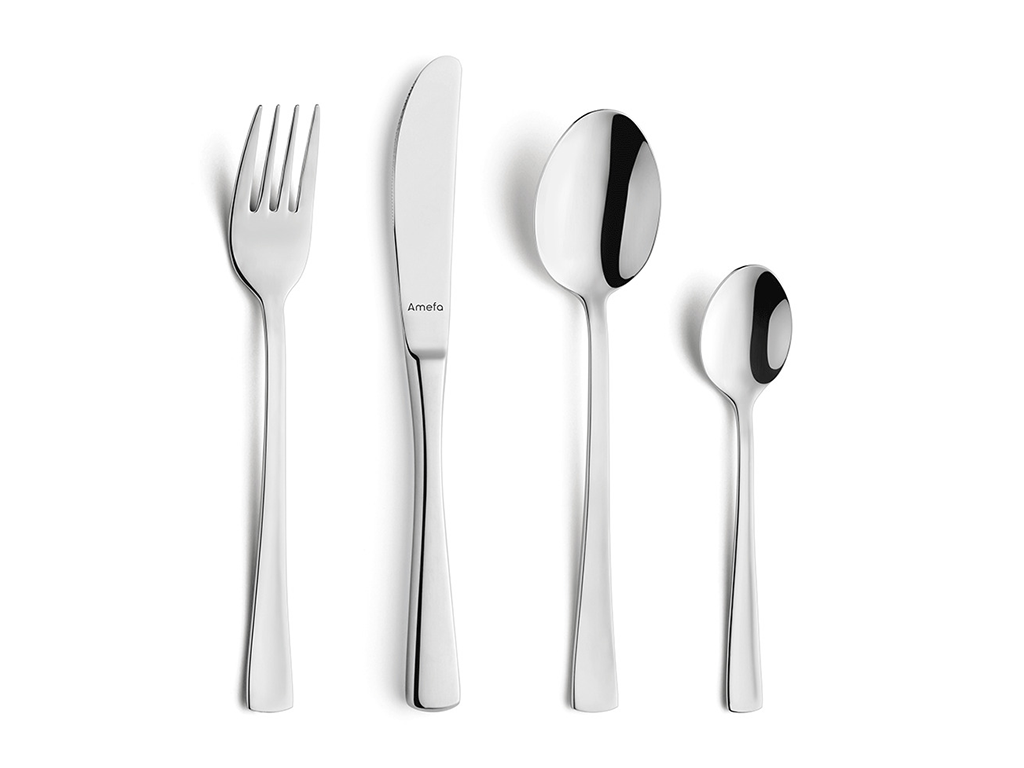 Amefa Serie Atlantic, Ansicht Messer Gabel Löffel Kaffeelöffel