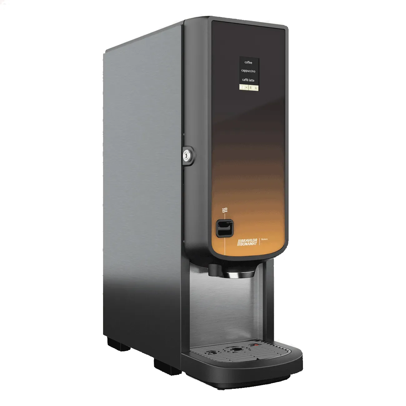 Bonamat 8.020.340.31002 Bolero 21 Linksansicht , Kaffeemaschine, Kaffeeautomat, Espressoautomat, Kaffeezubereitung, Brühvorgang