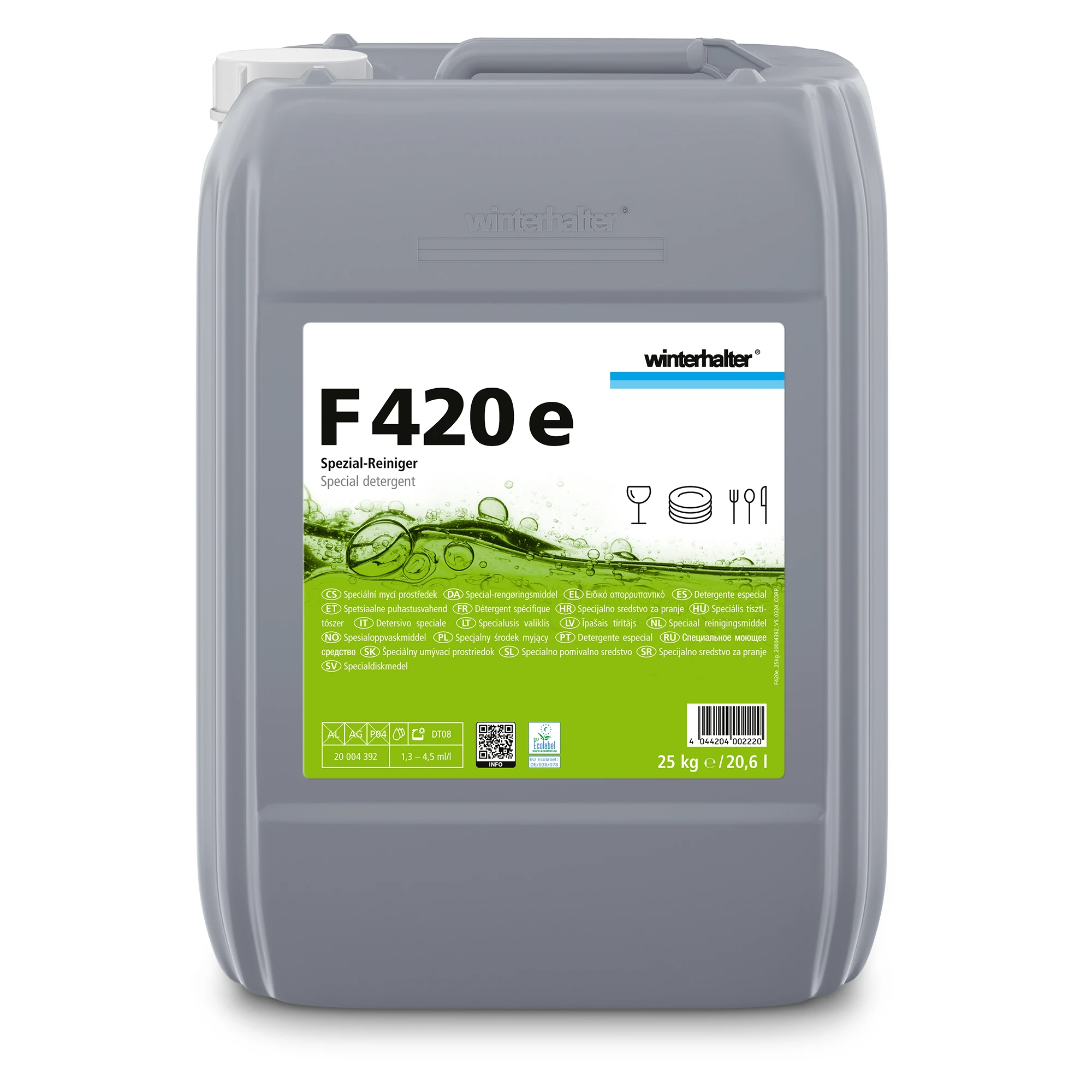 Winterhalter 20004392 F 420 e Spezial-Bistroreiniger 25 Kg Kanister