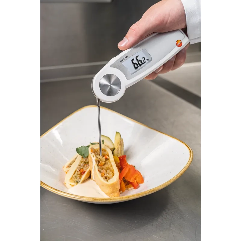 Testo 05630104 104 Einstechtermometer Temperaturkontrolle bei Essen auf einem Teller