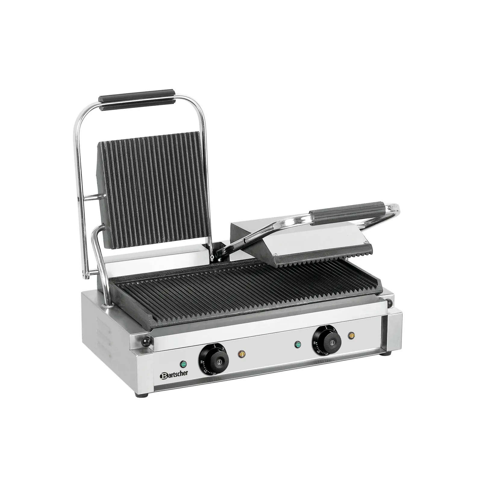 Bartscher A150671 Kontaktgrill Gerillt Ansicht Komplett