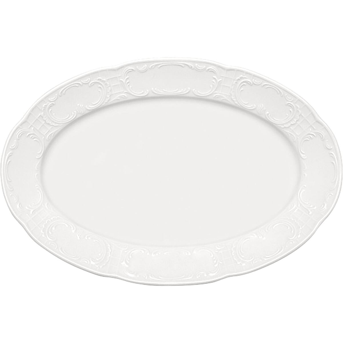 Bauscher 6572028 Platte Fahne, Porzellan, Töpferei, Teller, Mahlzeit