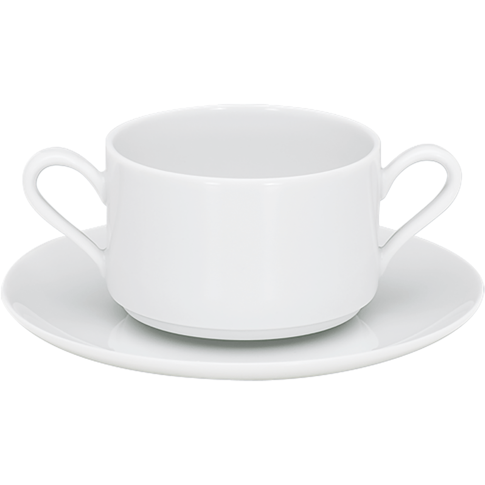 Schoenwald 9132726 Suppentasse stapelbar mit Untere, Untertasse, Tasse