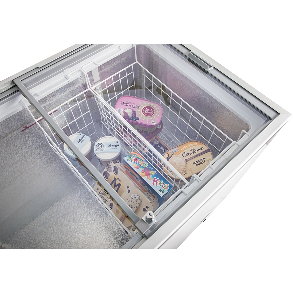  KBS 922022 Tiefkuehltruhe gewoelbter Glasschiebedeckel d201 Ansicht 3  