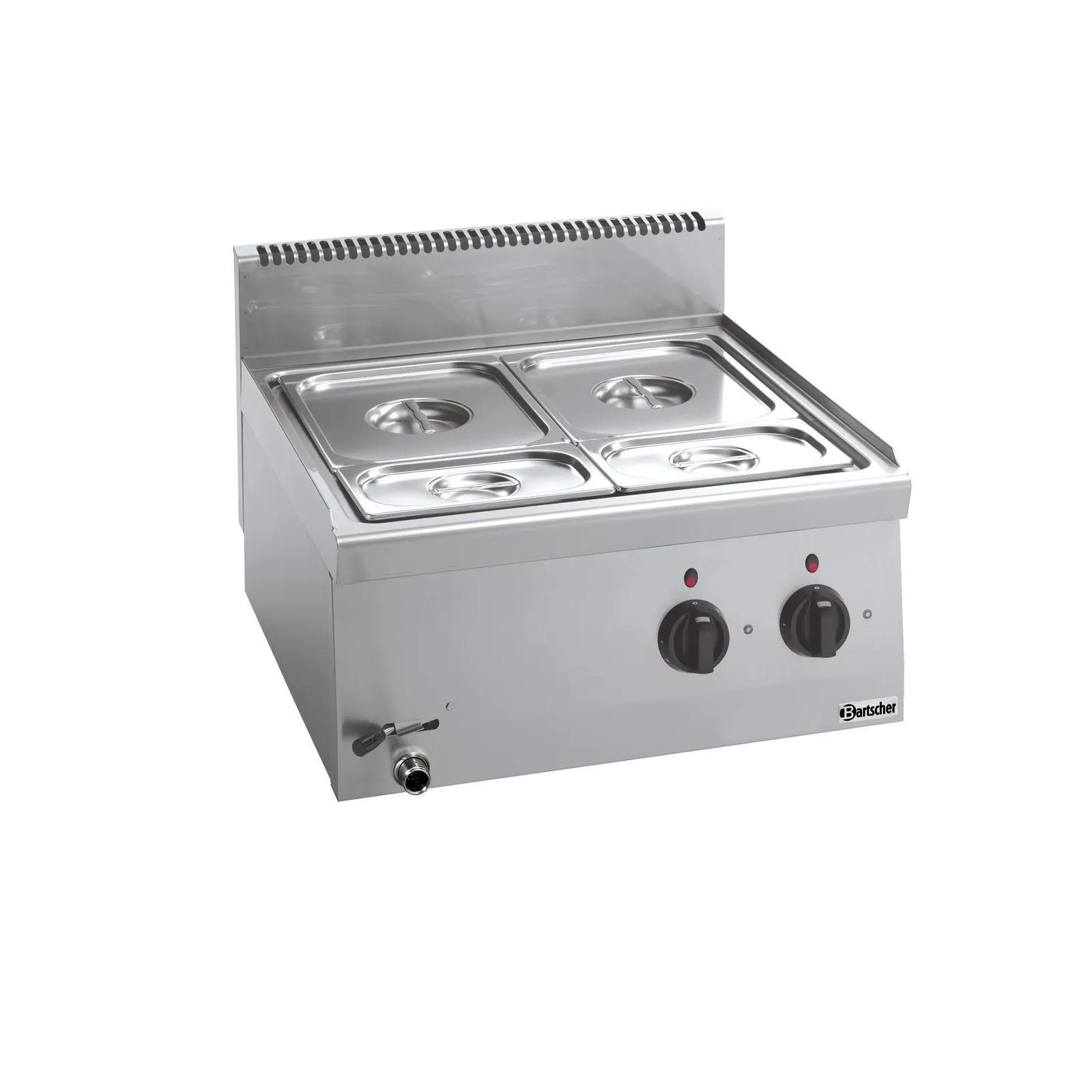 Bartscher 131770 Elektro-Wasserbad, induction?, Hotplate, Vier-Brenner, Edelstahl, Gewerbekochherd