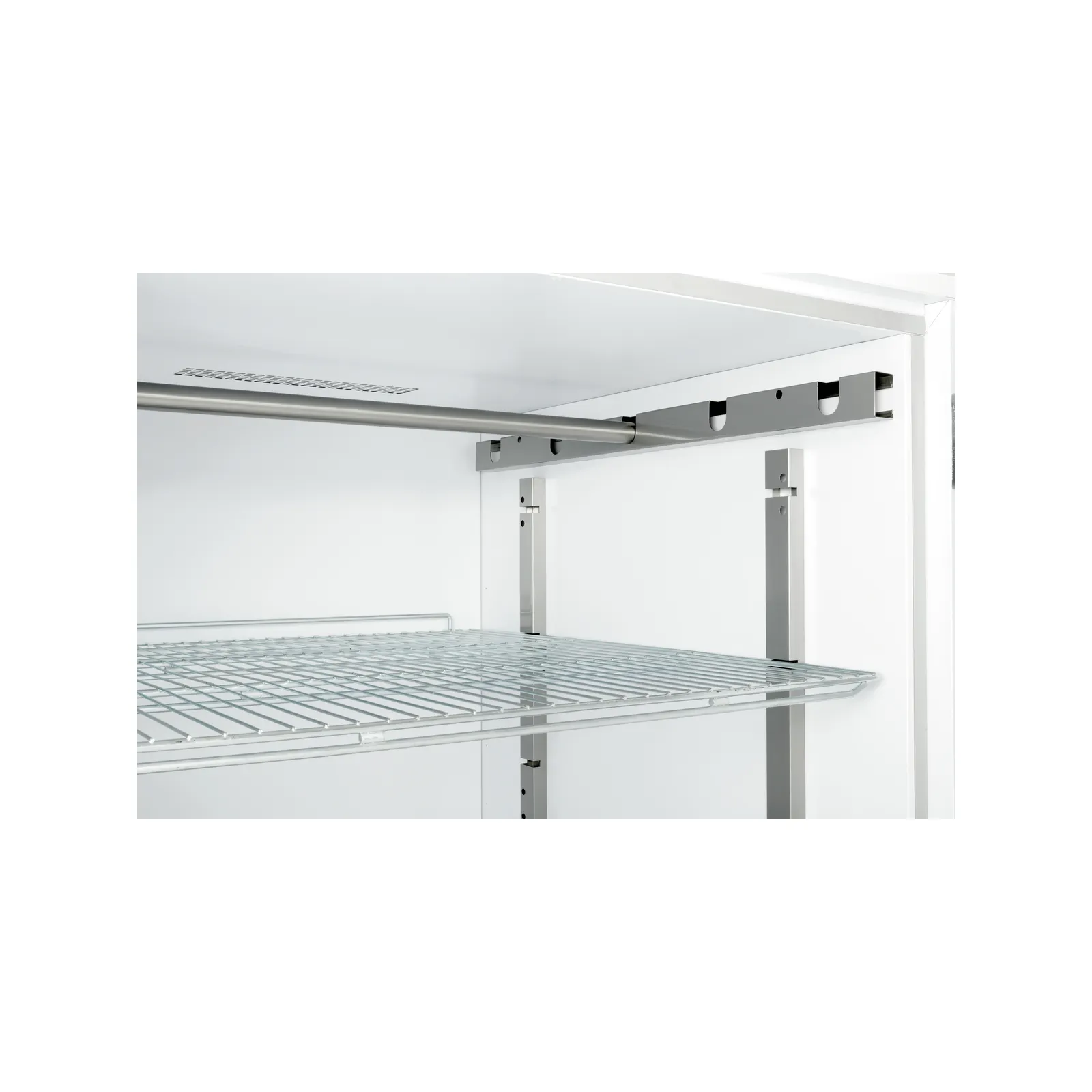 Bartscher 700690 Mini-Kuehlzelle 1240L Ansicht nah von innen, schrank, kühlregal, stahl, metall, regalbrett