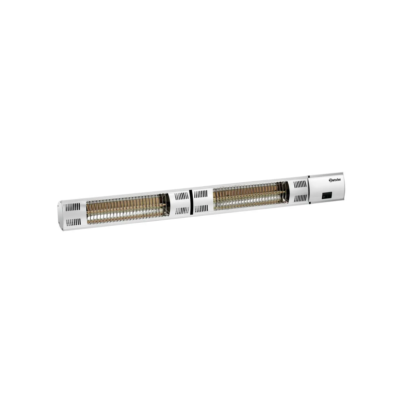 Bartscher 825214 Heizstrahler W3000 E Ansicht Komplett ausgeschaltet, infrarotstrahler, heizstrahler, wandheizstrahler, metallic, elektroheizung