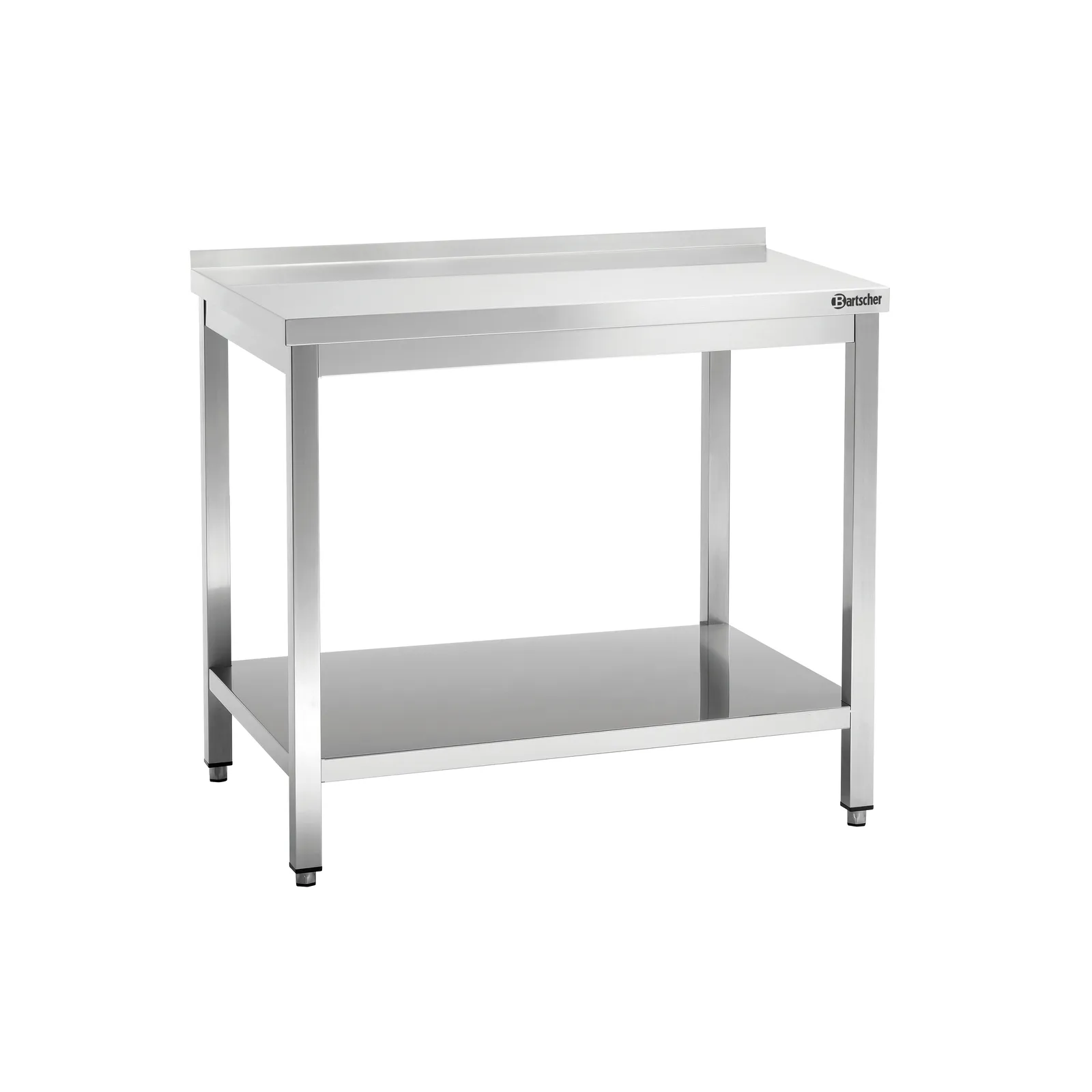 Bartscher 308127 Arbeitstisch 700 B1200 MA, _ein|_tisch, stahl_tisch, arbeits_tisch, kopfplatte, regal_unterseite