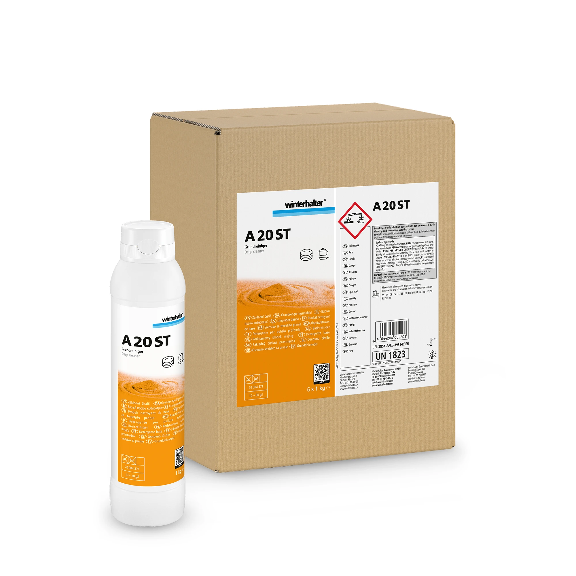 Winterhalter 20004371 A 20 ST Grundreiniger Karton mit 12 Flaschen